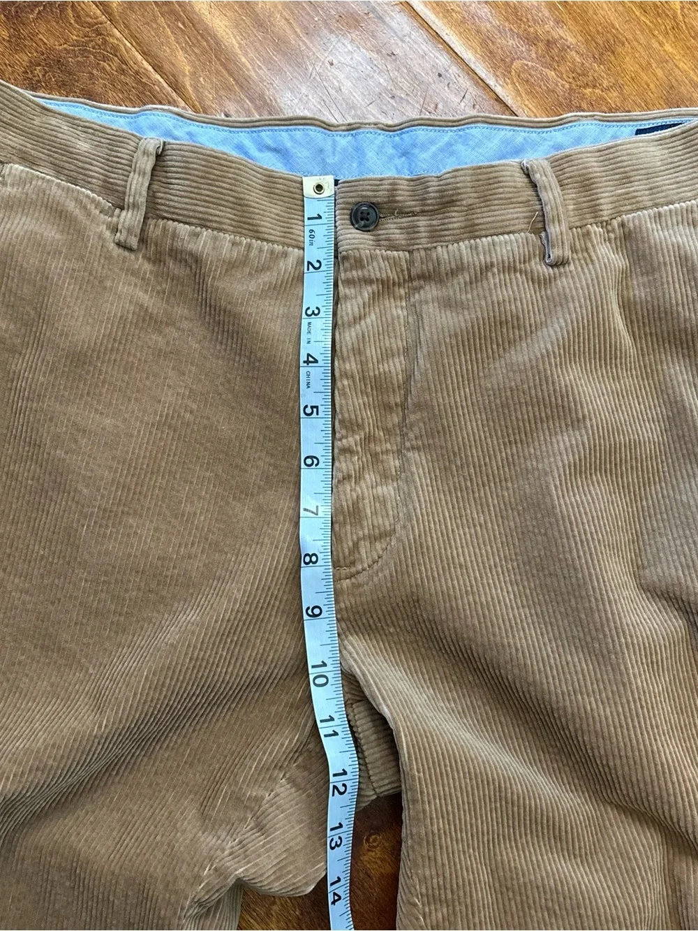 Polo Ralph Lauren Corduroy Pants Mens Size 36x32 Brown Straight Chino Flat Front